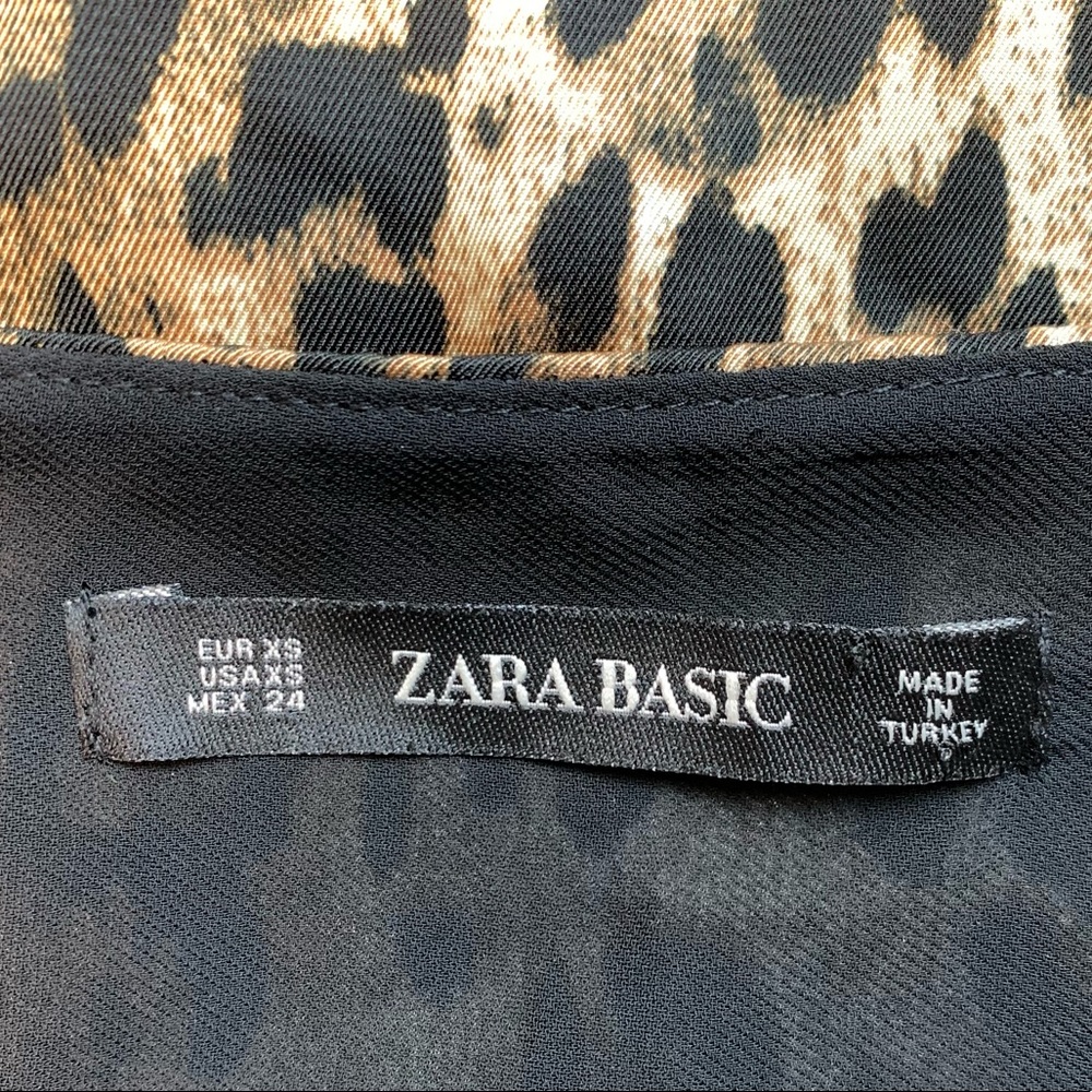 Zara Basic Leopard Print Cami Style Top Size Xs - image 4
